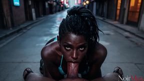 i completely filled this chocolate bitch with my hot cum after she licked my cock to a shine [ai]