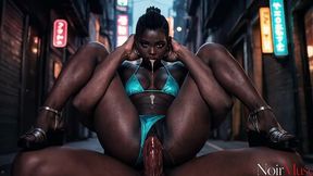 i completely filled this chocolate bitch with my hot cum after she licked my cock to a shine [ai]