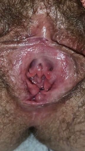 The wife sucks my dick and opens the stretched loose vagina   Clip 1