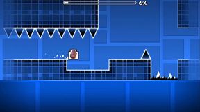 Rick Astley plays Geometry Dash