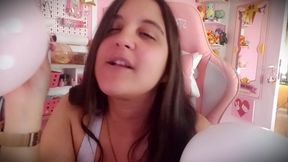 Puffy Cheeks Balloon Blowing - Bunny Looner