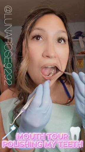 MOUTH TOUR AND LET’S POLISH MY TEETH🧤🦷🪥