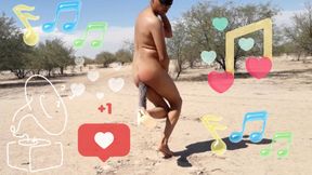 naked in public hot trans with high transparent heels and anal plug very slutty