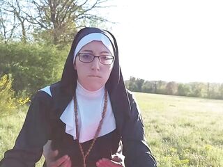 This nun gets her booty filled with cum previous to that babe goes to church !!