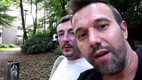 Straightforward Strangers Pee, Blow, andFuck in the Woods