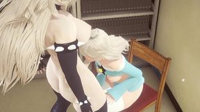 mario bross hentai - rosalina sucks bowssette futanari s dick - japanese asian manga anime game porn