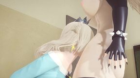 mario bross hentai - rosalina sucks bowssette futanari s dick - japanese asian manga anime game porn