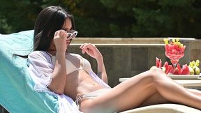 sunbathing babes carolina guerrero and lia lin tempt the pool guy into heated threesome gp3317