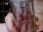 Shooting cum in a fleshlight for the first time - TWICE!!