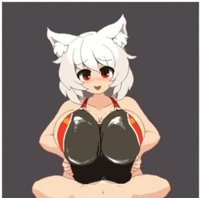 Succubus using her tits to jerk off