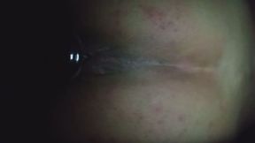 Neon Blue Anal Plug Play - Deep Push Out and Suck Back