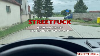 Michaela Isizzu's Streetfuck Orgasmic Ride with Marcello Bravo