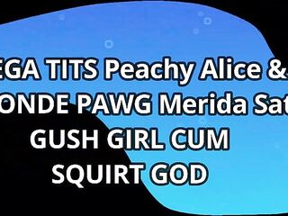 ALL NATURAL BREASTY NEWBIES MERIDA SAT & PEACHY ALICE SQUIRTING 3SOME – SQUIRTING GURU 4K