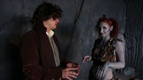 Cheeky knobbit parody stars flame-haired vixen in high-def glory