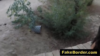 Horny border agent with big cock fucking two sluts