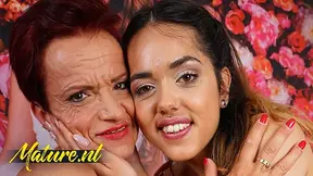 Granny's Kinky Pierced Pussy Blissfully Licked By Petite Teen