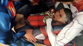 Big Cock Superheroes Bareback Threesome