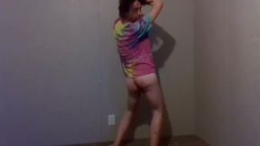 Trying Clothes Playing, Dressing and Undressing - Tye Dye T-shirt Pt 15