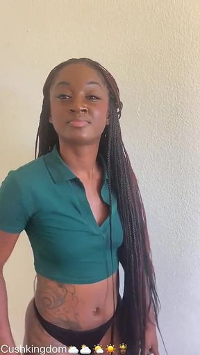 Sexy Ebony Interviewed Then Sucks My Big Black Cock!