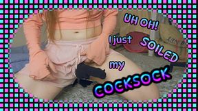 4k | Femboy cums in cocksock! (trailer)