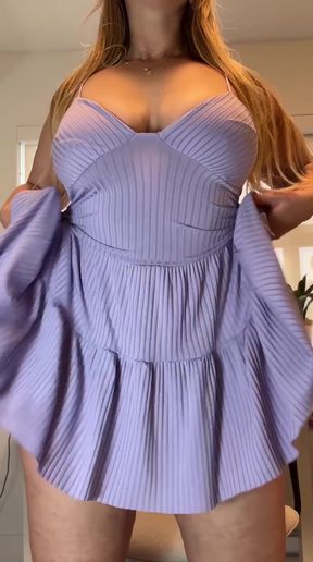 Purple ruffled dress