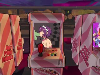 An arcade of porn games? Yes, please (Halloween Harem) Part 1