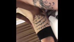 tattooed beauty gets facefucked and dominated