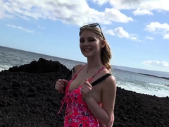 Amateur teen outdoor blowjob