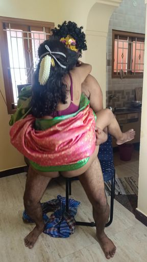 Housewife enjoying blowjob and standing fuck