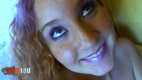 young redhead lola bella gets her ass fucked for a few tickets in the camper van - remastered