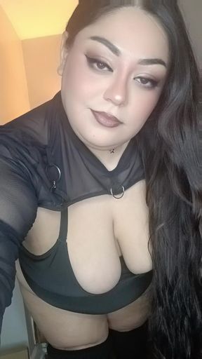 Curvy woman in lingerie