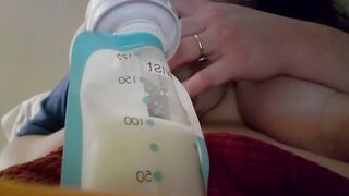 **END OF 24 HR MILK CHALLENGE** tit SUCKING OFF & MILKING & pumping from my ENGORGED bbw HOOTERS