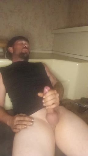Hot muscle daddy masturbating cock and hole them cumming