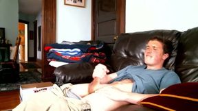 Gay JAV Solo: horny young alone at home