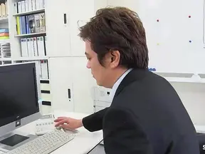 Hungry Japanese Secretary With Soft Sagging Breasts Takes Boss Deep In The Office