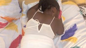 Pretty African Ebony Wants to Please Her Husband at Home