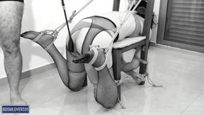 Fishnet Bound Slut Chair Fucked Gushing Squirt Piss Destroyed