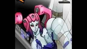 Robot girl with Pink Hair.