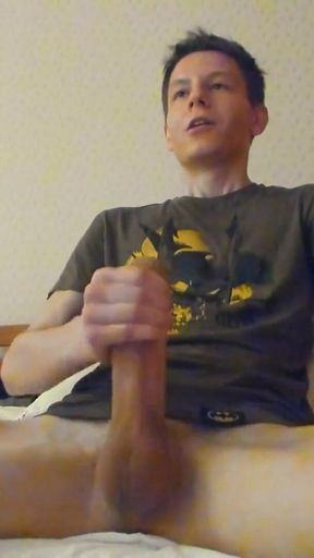 A skinny Guy Shoots a Huge Portion of Sperm and gets a Strong Orgasm