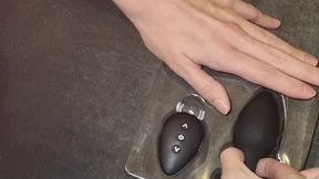 Teen virgin attempts to insert vibrating butt&#x1F351; plug but faces difficulty