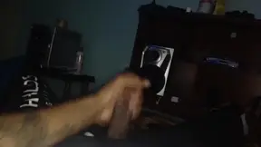 Lonely guy gets off while jerking off to French porn