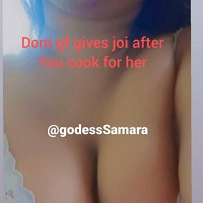 Dom gf gives joi from her office after you cook for her