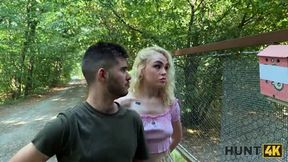 Blonde loved facesitting and doggy style with Hunter outdoors