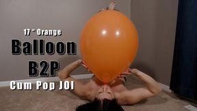 Orange 17 Inch Balloon Blow2Pop Cum Pop JOI - Kylie Jacobs - WMV 1080p HD