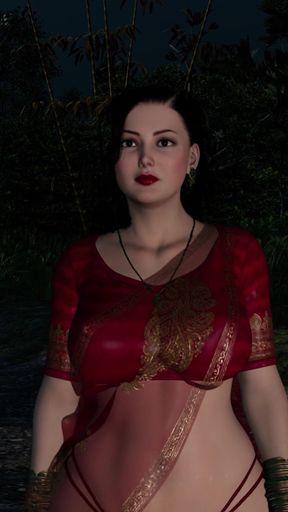 Desi Indian Savita Bhabhi's Outdoor Sex Adventure with Her College Friend
