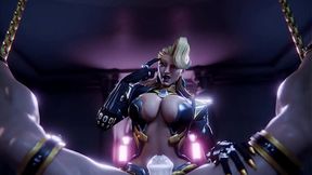 Emma Frost straponing a guy