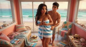 Secret Summer Heat in the Beach House Jacuzzi with My Partner's Closest Friend (AI generated)