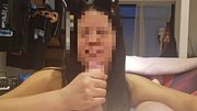 Sexy latina with cat ears plays with my dick and rims me until I cum in her mouth