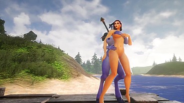 Futa Draenei Fucks a Girl's Ass next to a Lake - Warcraft Porn Parody