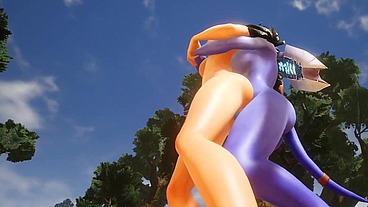 Futa Draenei Fucks a Girl's Ass next to a Lake - Warcraft Porn Parody
